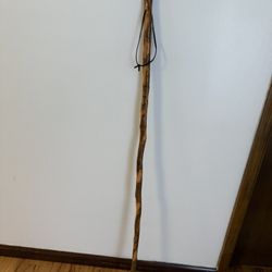 Brazos Rustic Wood Walking Stick, Hardwood, Traditional Style Handle, for Men & Women, Made in The USA