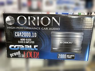 Orion Cobalt CBA2000.1D Class D Monoblock Car Amplifier, 2000W Max Power, 500W RMS at 1 Ohm, 260W RMS at 2 Ohms, Subwoofer Bass Amplifier, Adjustable 