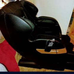 Massage Chair, Zero Gravity, Reclining Black Chair By Real Relax
