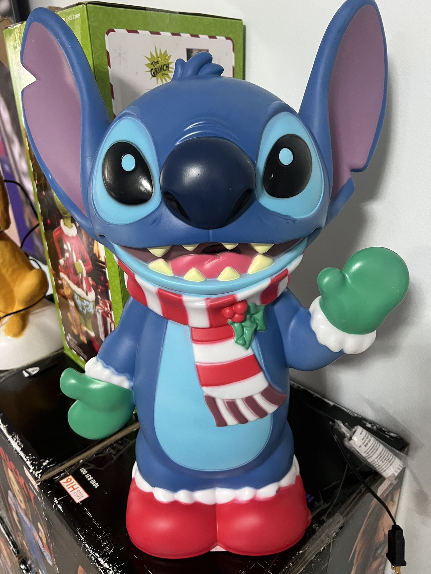 Stitch 24in Lighted Blow Mold Outdoor Decoration NEW