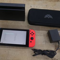 Nintendo Switch Console System (HAC-001) (TESTED). used. tested. in a good working order. factory reset was done. NOTE *side controllers does not lock