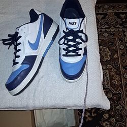 Nike Blue White Low Top Lace Up Sneaker