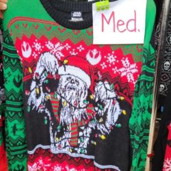 edium Chewbacca Star Wars Christmas Ugly Sweater 