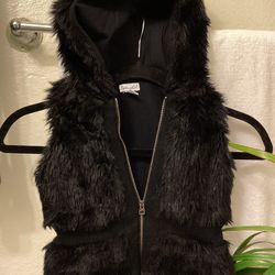 Girls Imitation Faux Fur Vest 