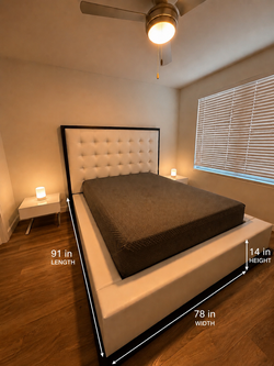 King Bed Frame - Modern Design (Brand: Modloft Miami)
