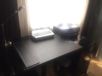 IKEA desk painted gloss black