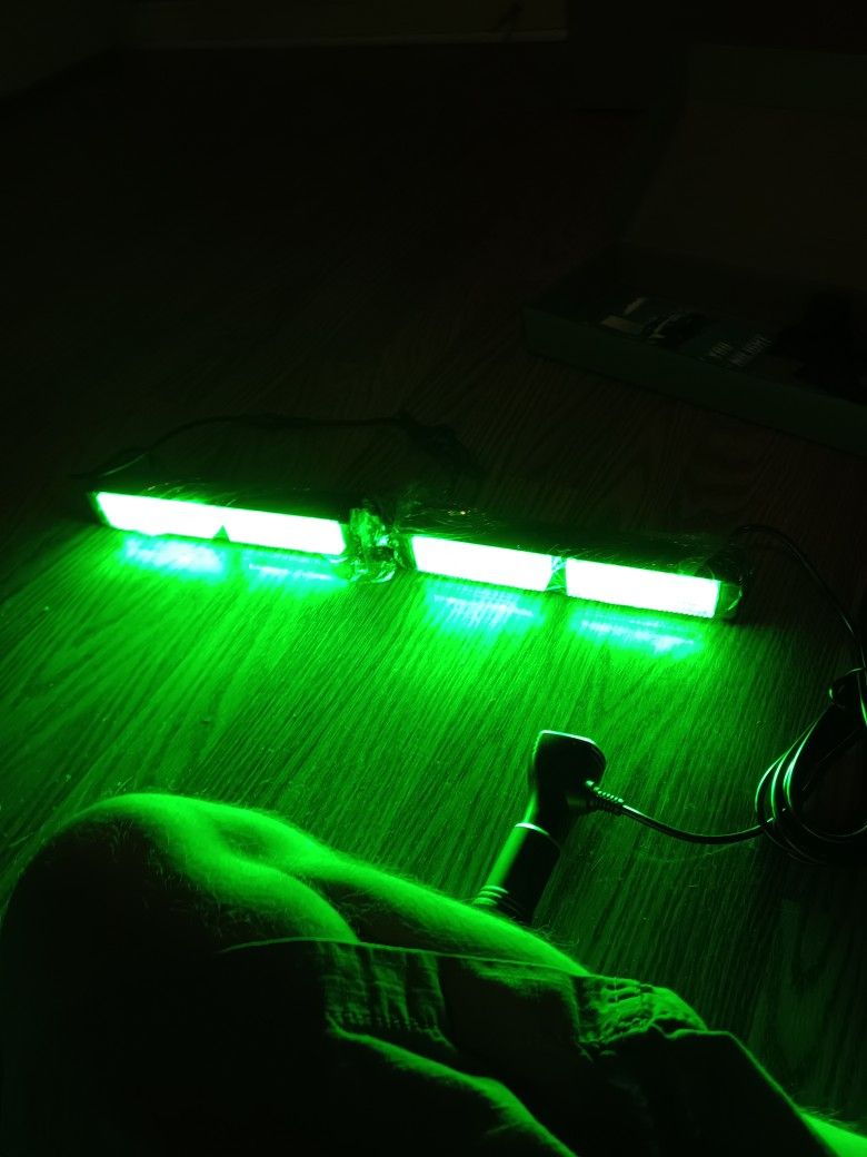Green Emergency Dash Lights