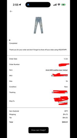 Amiri Jeans Size 34