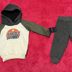 Lucky brand Boys Hooded Jogger Set