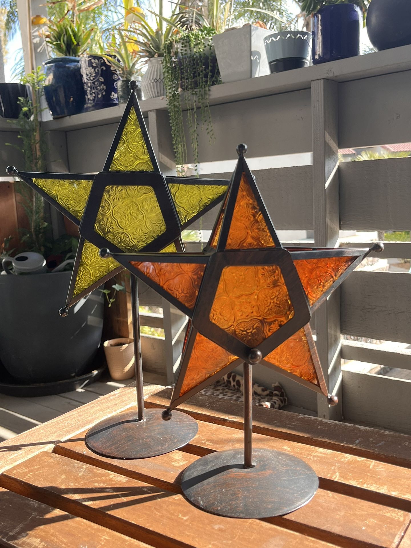 Star Shaped Candle Holder Lamps