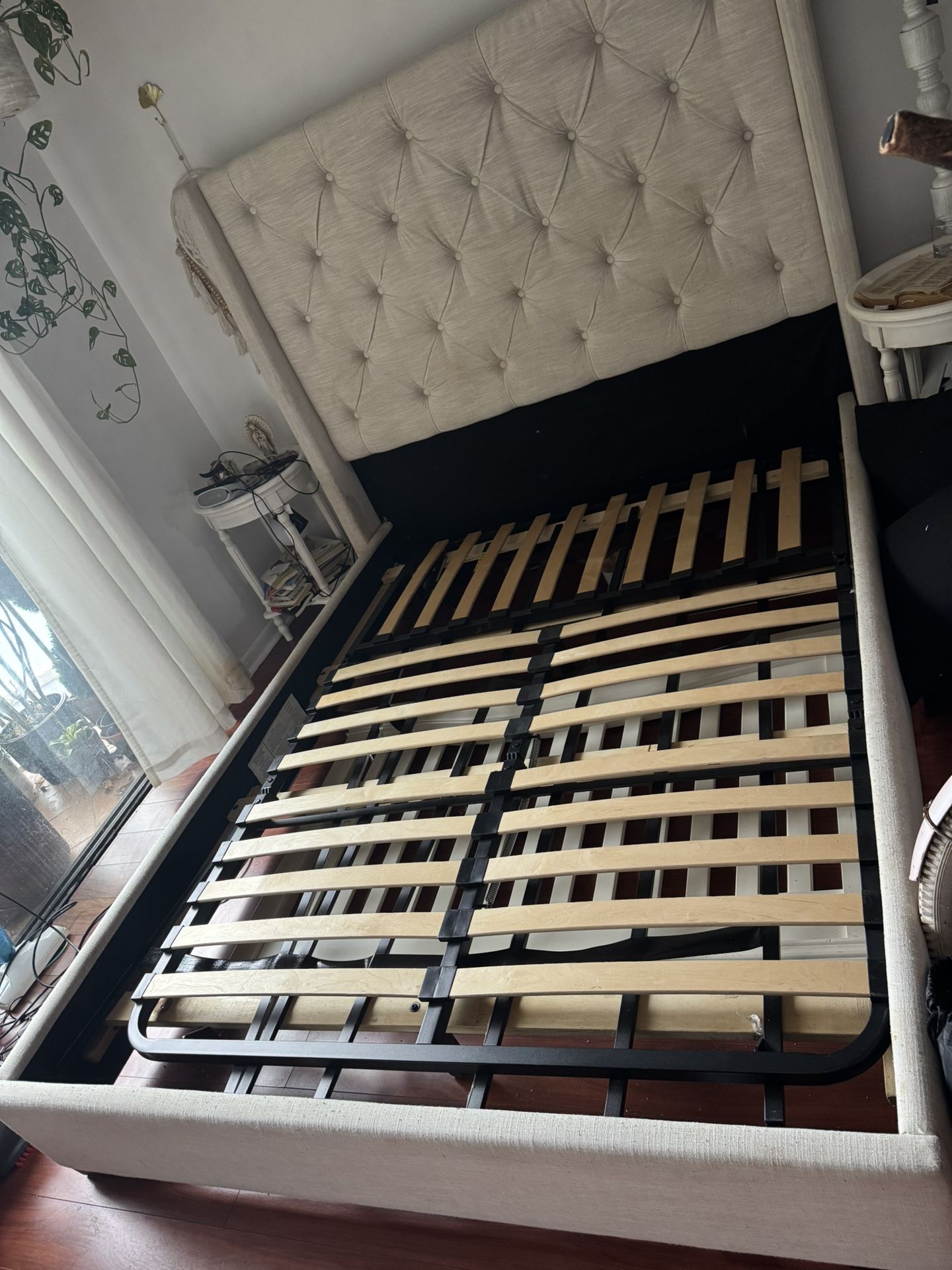 Linen Queen Bed Frame