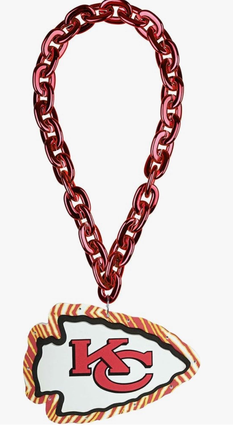 Kansas City Chiefs NFL LED Light Up Fan Chain Necklace-Red Chain
