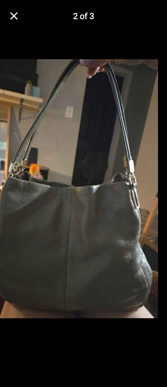 Coach Green Leather Purse