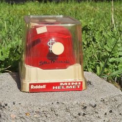 Stan Musial Signed Mini Helmet