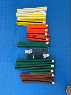 Martial Arts Karate Belts — Various Sizes and Colors