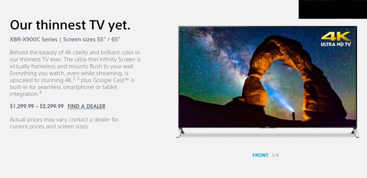 65” Sony Bravia XBR 65X900C