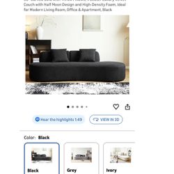 Black velvet couch $250 OBO 