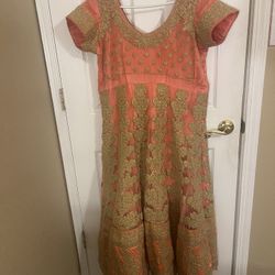 Peach/Gold Formal Indian Wedding/Event Outift