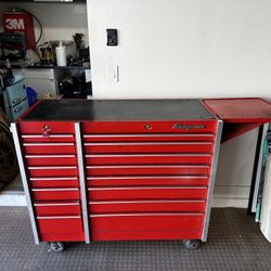 Snap-On Tool Box With Folding Side Shelf