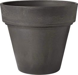 Charcoal Gray Garden Pot / Planter, 16 by 13.5-Inch