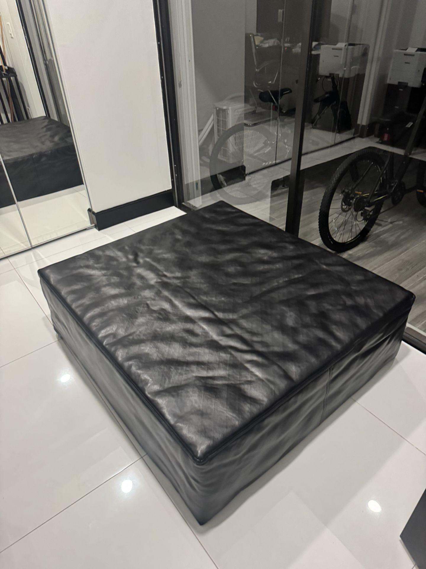 Leather Ottoman - Excellent Condition