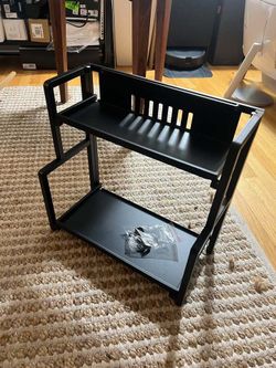 Black 2-Tier Metal Spice Rack Organizer