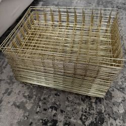 Set of Gold Wire Storage Baskets