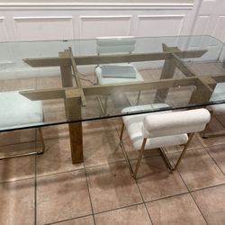 Glass Dining Table(chairs Not Included)