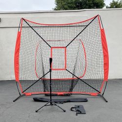 New in Box $75 Baseball Softball Practice Set (Include 7x7ft Net and Ball Tee) Batting Training 