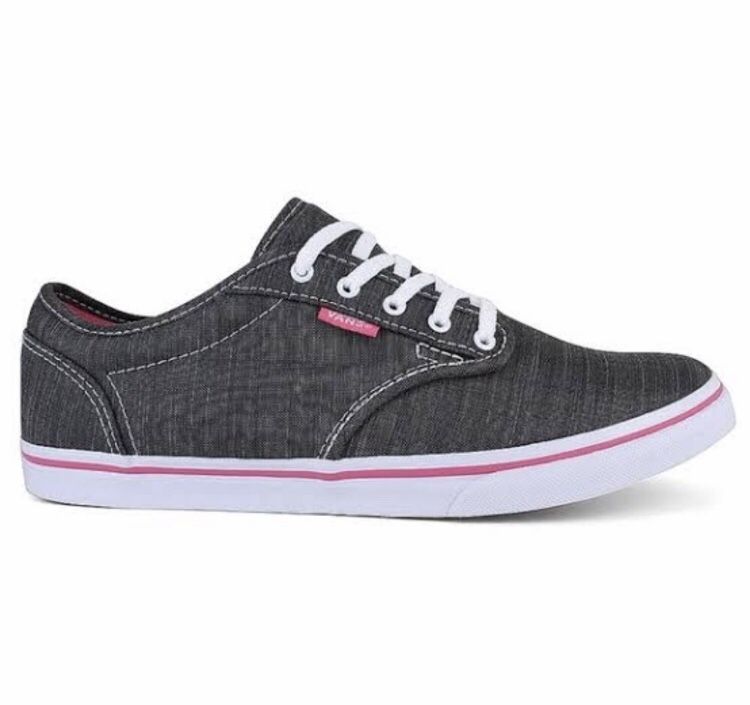 Vans Atwood Low Round Toe Canvas Gray Skate Shoe - Size 7