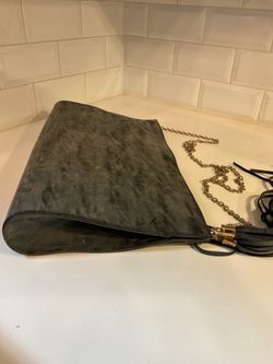 Sam & Libby Gray Fold Over Tassel Purse