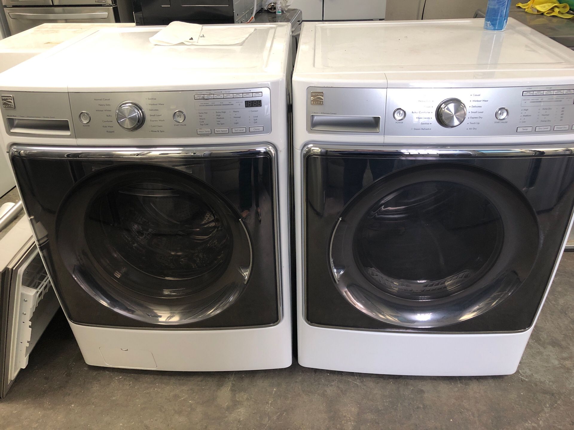 KENMORE electric front loaders washer and dryer