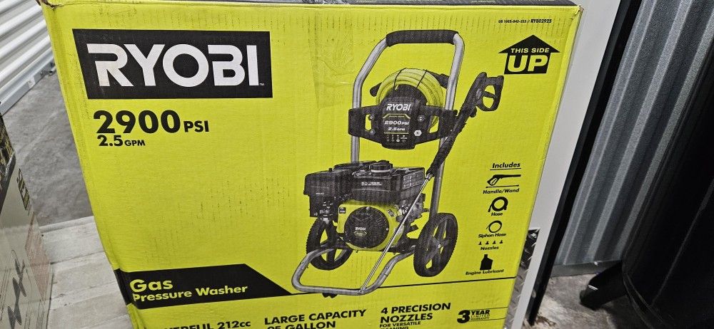 New Ryobi 2900psi power washer
