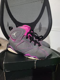 Nike Air Jordan Retro 7 Valentines Day 30th 3Y Dark Grey Fuschia 442961-016