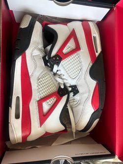 Air Jordan 4 Retro concrete Red Sneakers