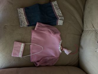 American Girl doll pant set w purse