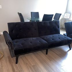 Black Convertible Sofa