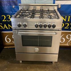 BERTAZZONI 30”WIDE STAINLESS STEEL ALL GAS RANGE STOVE 