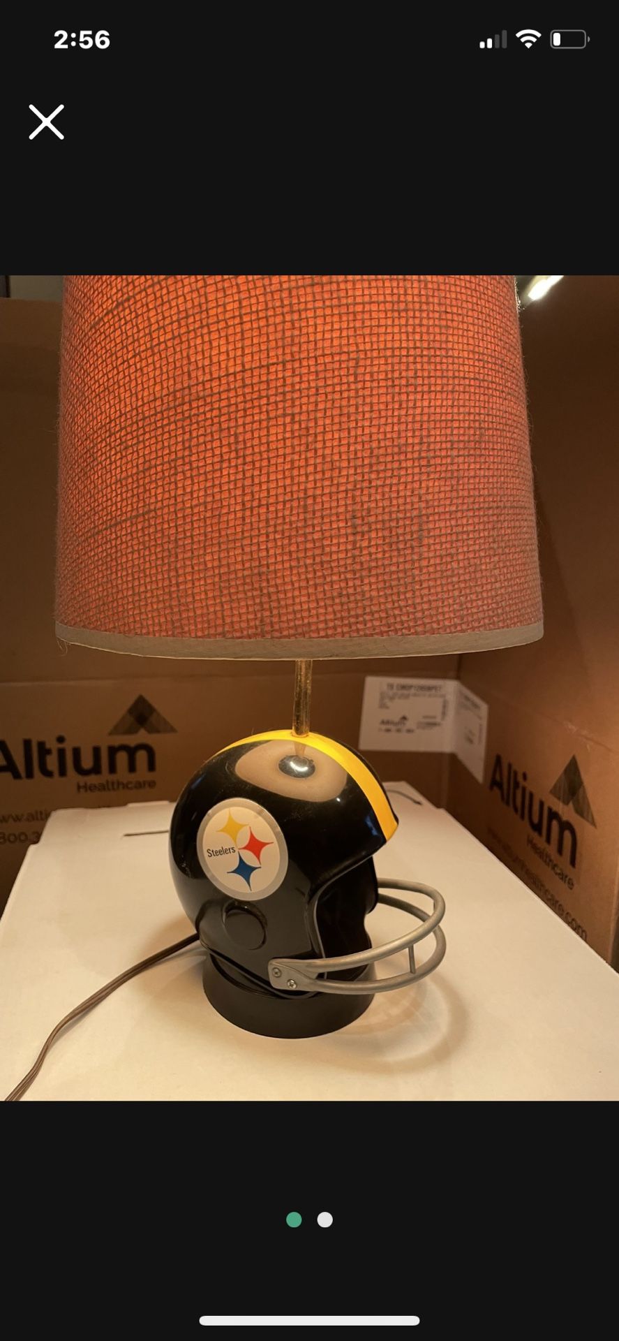1973 Vintage Pittsburgh Steelers Lamp