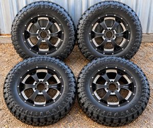 Set of 4 BMF 22” Wheels & 37x12.50R22LT Forceland Rebel Hawk R/T Tires