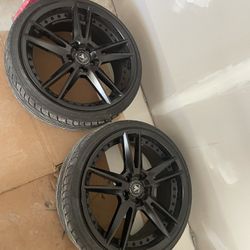 ALL BLACK 20” ASHANTI RIMS & BRAND NEW TIRES