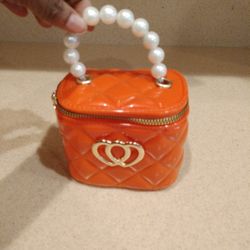 Orange Pearl Purse
