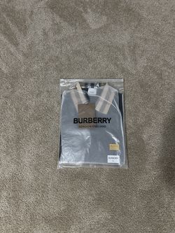 Burberry Black Polo Shirt – Check Collar – Men’s Size Medium