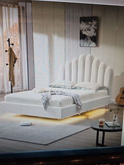 White Bed Frame Queen 