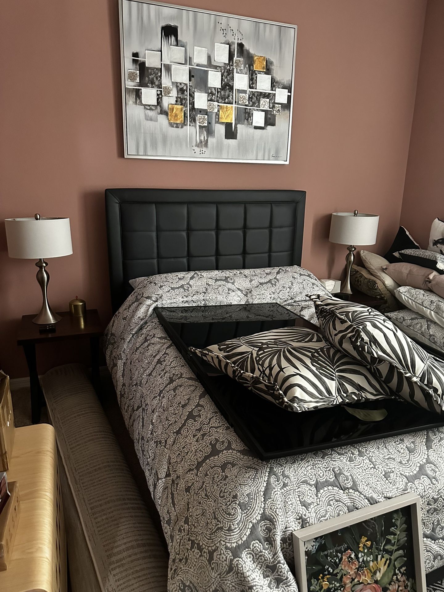 Full Size Bed- end Tables- 