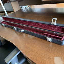 Double Violin-Viola-Cello Bow Case with Wine Velour Interior and Locking Key Good Condition 