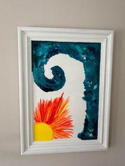Original Framed Abstract Acrylic Painting