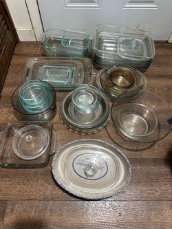 $40 for everything 37 pieces, pyrex/ anchor