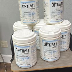 SciCan OPTIM 1 Wipes – 6 Sealed Tubs – Exp 5/2027 (Medical/Dental Grade)