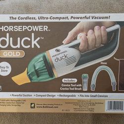 Horsepower Duck Gold Cordless Handheld Vacuum Rechargeable Bagless New Sealed